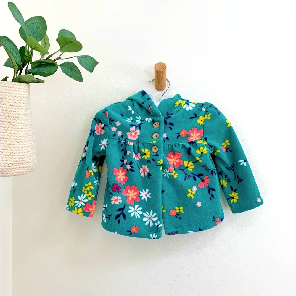 Adorable Carter’s Teal Hooded Fleece Jacket